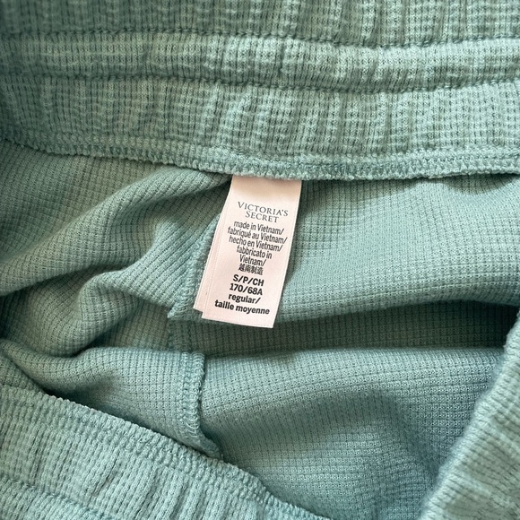 Victoria Secret light teal blue Sweatpant joggers with elastic band - Picture 2 of 3